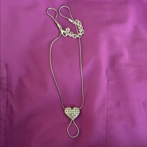 Brighton Silver Heart Lariat Necklace